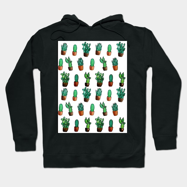 Cacti and succulents Hoodie by Viviredsonja